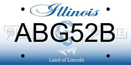 ABG52B Illinois License Plate