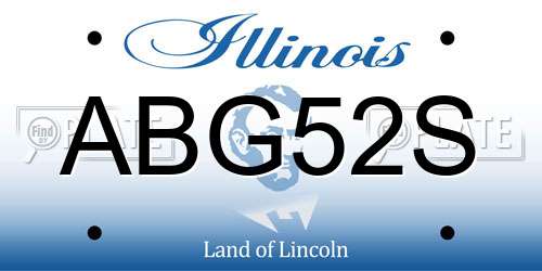 ABG52S Illinois License Plate