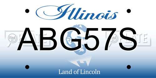ABG57S Illinois License Plate