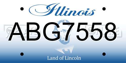 ABG7558 Illinois License Plate
