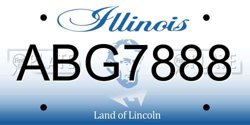 ABG7888 Illinois License Plate