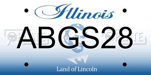 ABGS28 Illinois License Plate