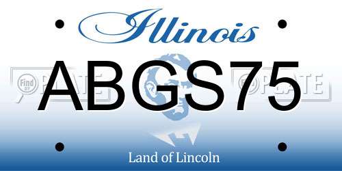 ABGS75 Illinois License Plate