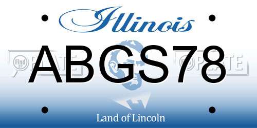 ABGS78 Illinois License Plate