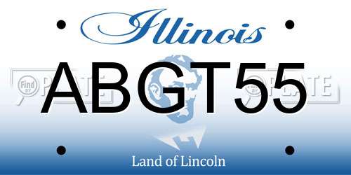 ABGT55 Illinois License Plate