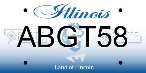 ABGT58 Illinois License Plate