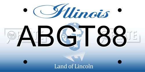 ABGT88 Illinois License Plate