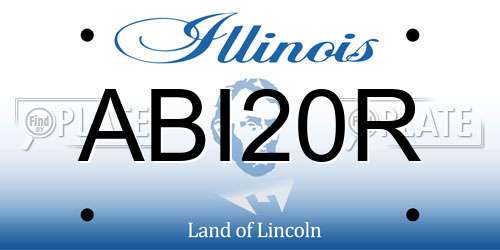 ABI20R Illinois License Plate