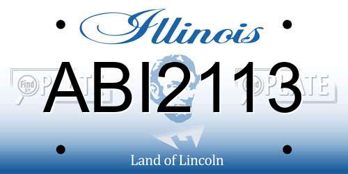 ABI2113 Illinois License Plate