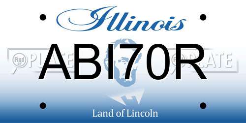 ABI70R Illinois License Plate