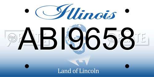 ABI9658 Illinois License Plate
