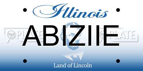 ABIZIIE Illinois License Plate