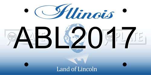 ABL2017 Illinois License Plate