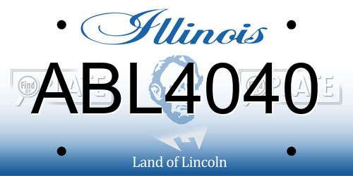 ABL4040 Illinois License Plate