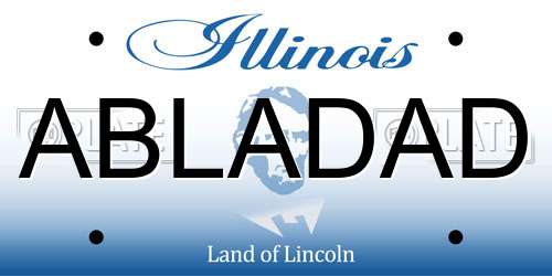 ABLADAD Illinois License Plate