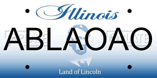 ABLAOAO Illinois License Plate
