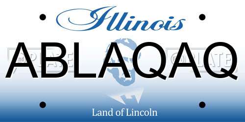 ABLAQAQ Illinois License Plate
