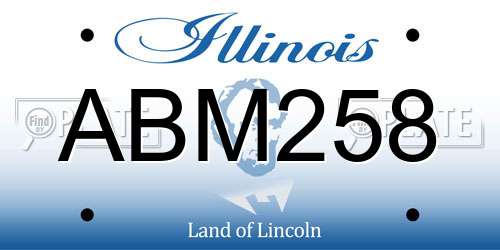 ABM258 Illinois License Plate