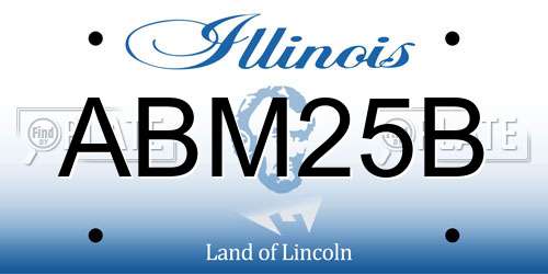 ABM25B Illinois License Plate