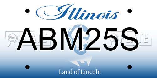ABM25S Illinois License Plate
