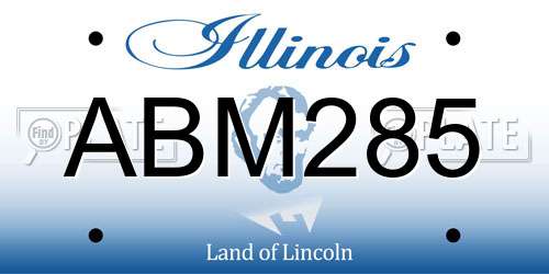 ABM285 Illinois License Plate
