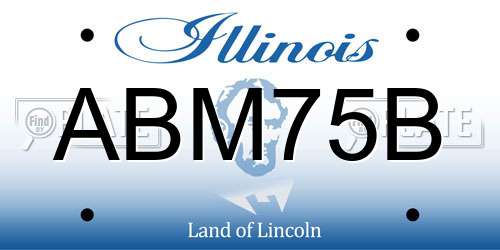 ABM75B Illinois License Plate