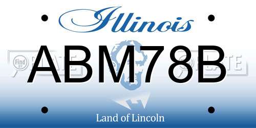 ABM78B Illinois License Plate