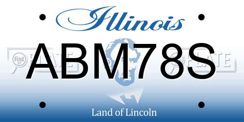 ABM78S Illinois License Plate