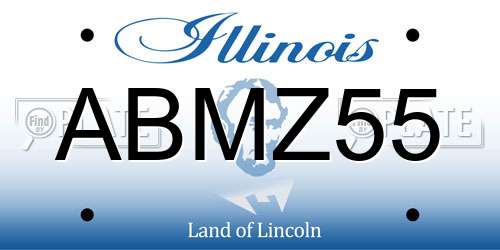 ABMZ55 Illinois License Plate