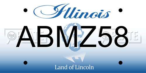 ABMZ58 Illinois License Plate