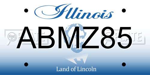 ABMZ85 Illinois License Plate