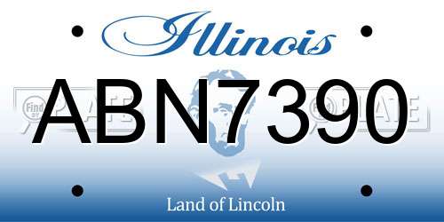 ABN7390 Illinois License Plate