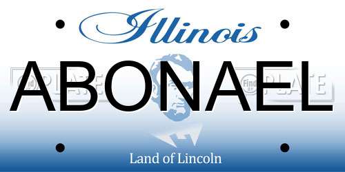 ABONAEL Illinois License Plate
