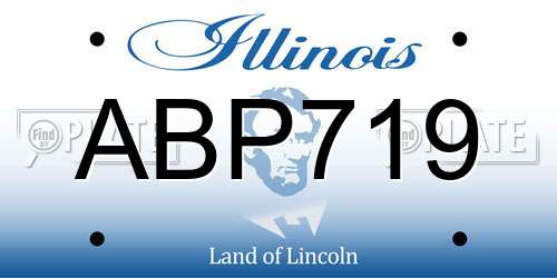 ABP719 Illinois License Plate