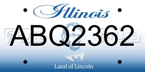 ABQ2362 Illinois License Plate