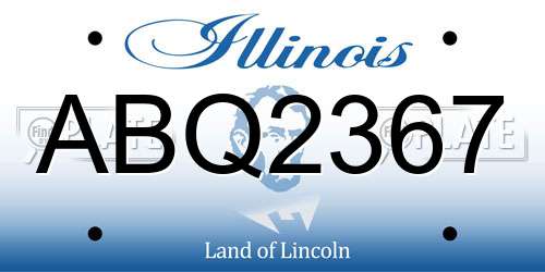 ABQ2367 Illinois License Plate