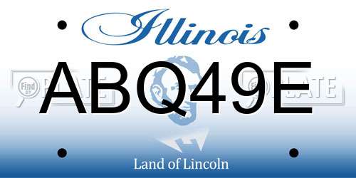 ABQ49E Illinois License Plate