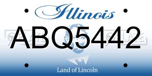 ABQ5442 Illinois License Plate