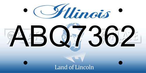 ABQ7362 Illinois License Plate