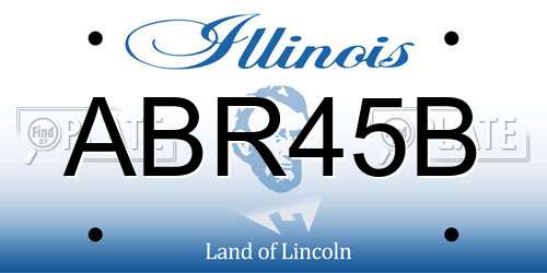 ABR45B Illinois License Plate