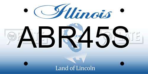ABR45S Illinois License Plate