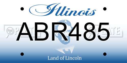 ABR485 Illinois License Plate