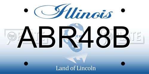 ABR48B Illinois License Plate