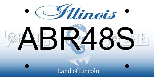 ABR48S Illinois License Plate