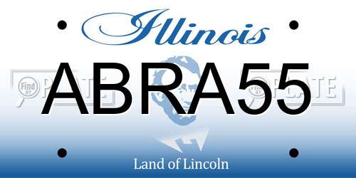 ABRA55 Illinois License Plate