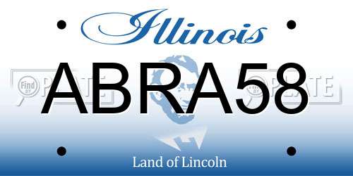 ABRA58 Illinois License Plate