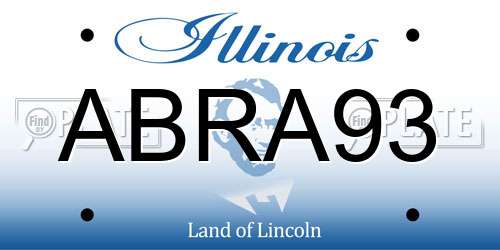 ABRA93 Illinois License Plate