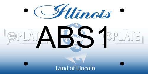 ABS1 Illinois License Plate