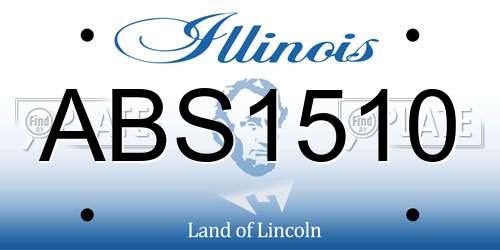 ABS1510 Illinois License Plate