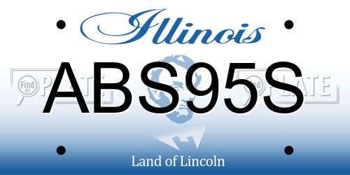 ABS95S Illinois License Plate
